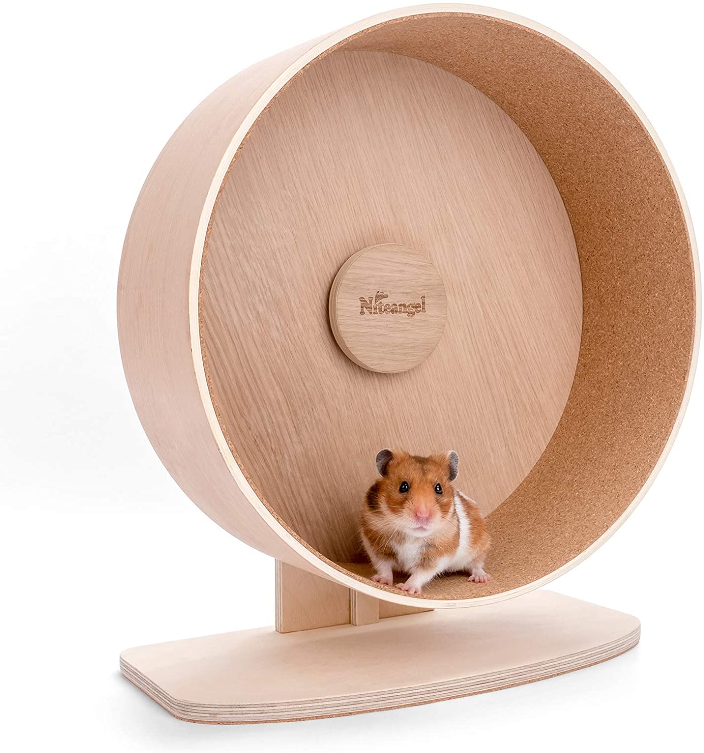 A properly sized solid hamster wheel where the hamster can run with a straight back
